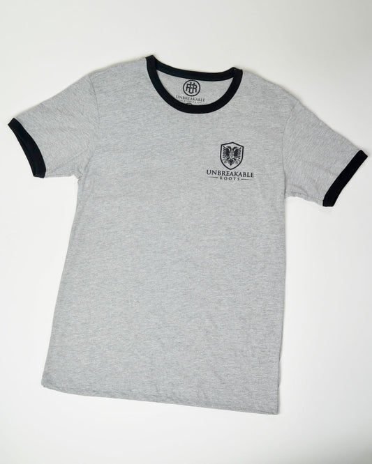 UB ROOTS GRAY STRIPE T-SHIRT